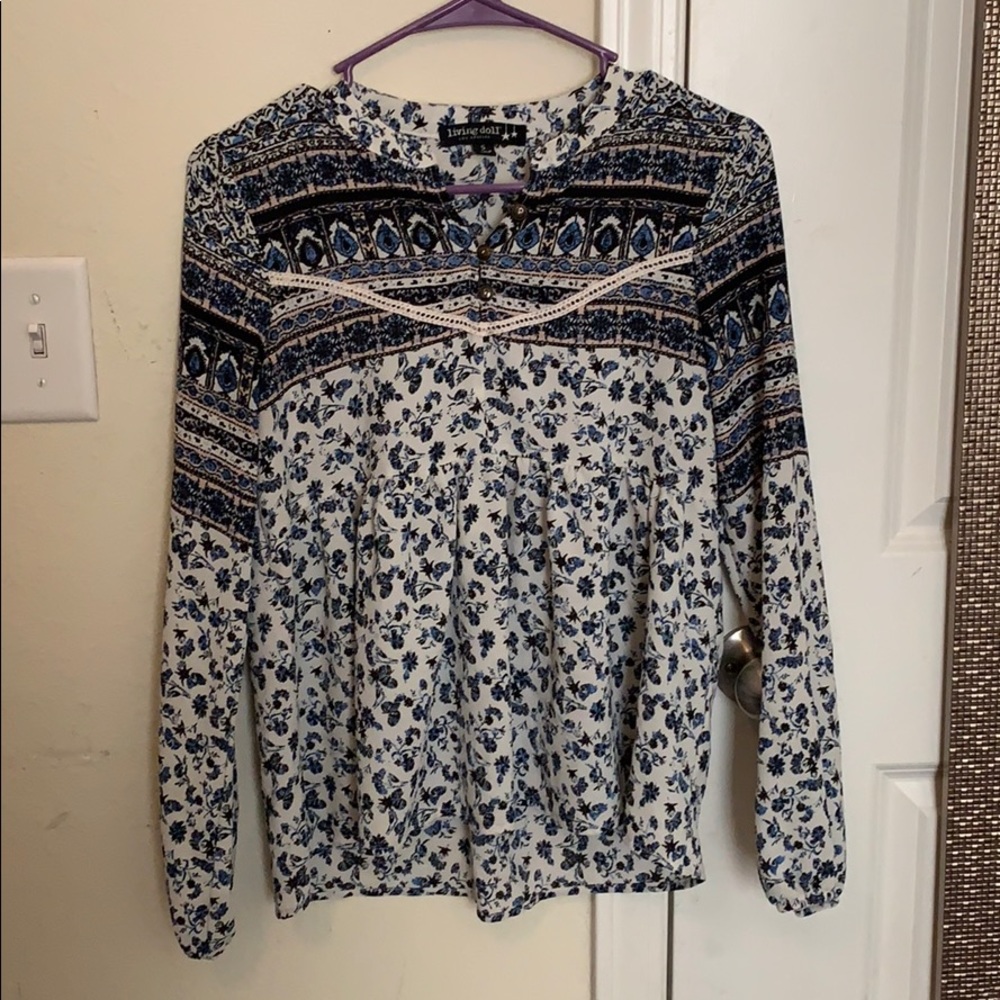 Living Doll long sleeve blouse